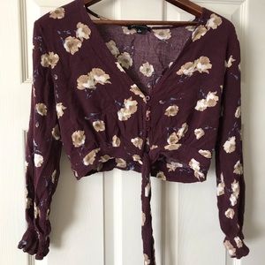 Kendall and Kylie tie crop top